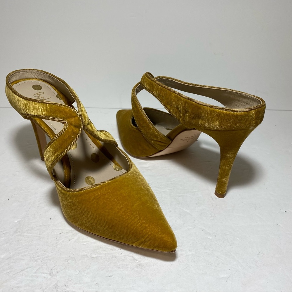 New Boden Gold Velvet Court-heels Criss-cross Strap Stiletto Women’s Size EU 41